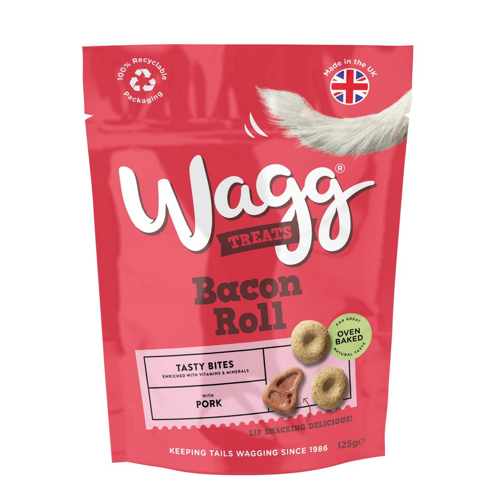 Wagg Bacon Roll Treats 125g