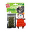 GiGwi Refillable Bear Ziplock Cat Toy With x3 Catnip Bags Red