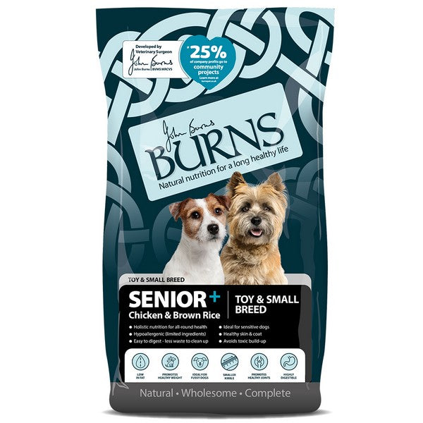 Burns Senior + - Chicken & Brown Rice Dog Food