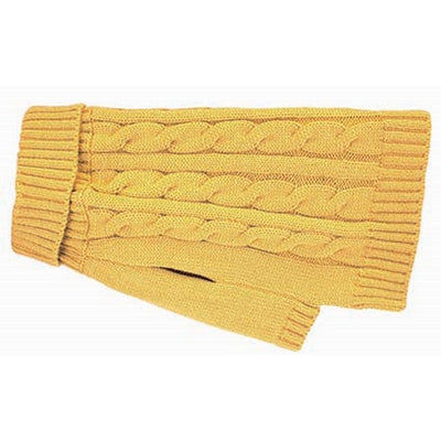 Happy Pet Charlton Cable Knit Mustard Sml