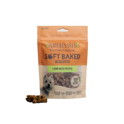 Natures Deli Grain Free Soft Baked Lamb With Potato Dog Treat 100g