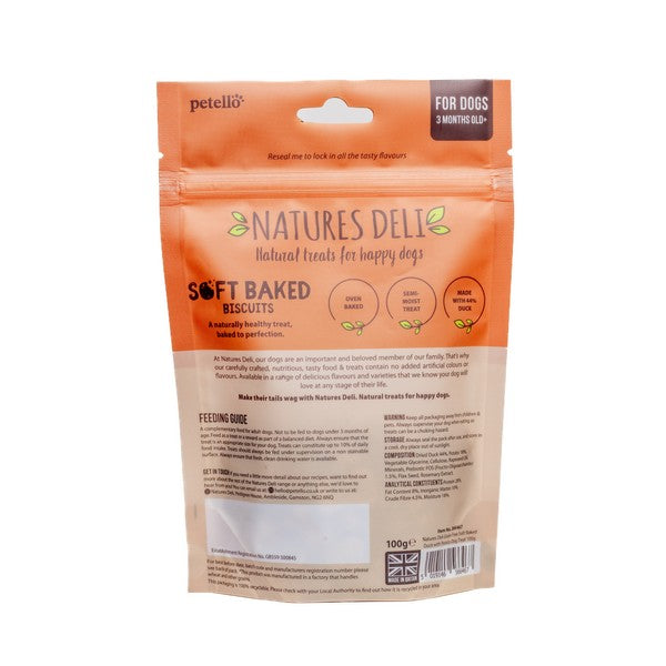 Natures Deli Grain Free Soft Baked Duck With Potato Dog Treat 100g