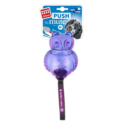 GiGwi Push To Mute Transparent Owl Purple/blue