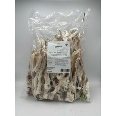 Doodles Deli Air Dried Rabbit Ears with Hair 1kg