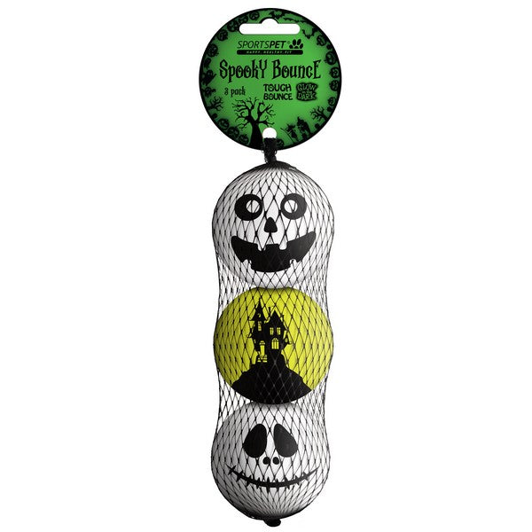 Sportspet Tough Bounce (65mm) Halloween GLOW 3 Pack