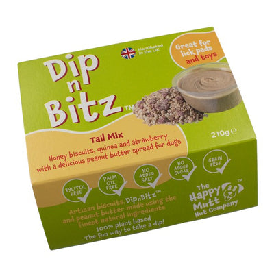 Dip N Bitz 210g Tail Mix - Honey Biscuit, Strawberry, Peanut and Quinoa