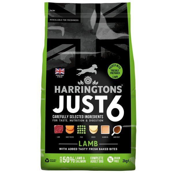 Harringtons Just 6 Dry Lamb 2kg