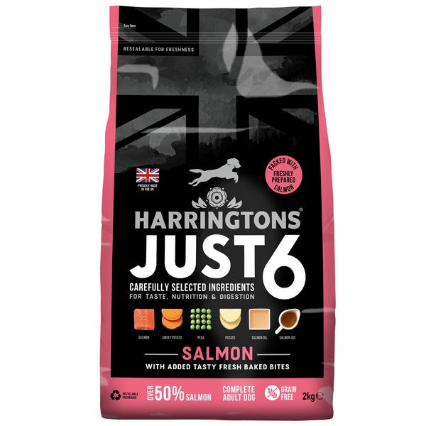 Harringtons Dog Just 6 Dry Salmon 2kg