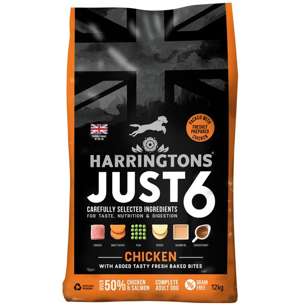 Harringtons Dog Just 6 Dry Chicken 12kg