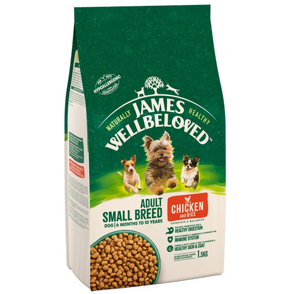 James Wellbeloved Dog Adult Small Breed Chicken & Rice 1.5kg