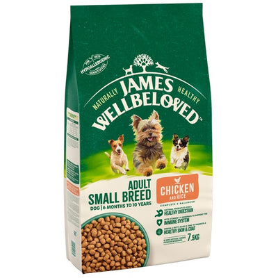 James Wellbeloved Dog Adult Small Breed Chicken & Rice 7.5kg