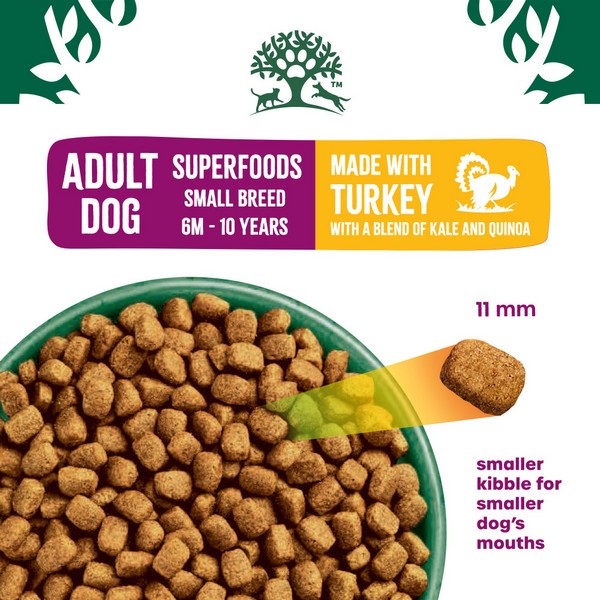 James Wellbeloved Superfood Adult Samll Breed Turkey,Kale and Quinoa 1.5kg