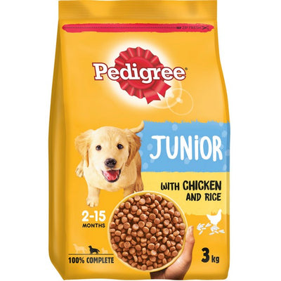 Pedigree Puppy Medium Dog Complete Dry with Chicken and Rice 3kg