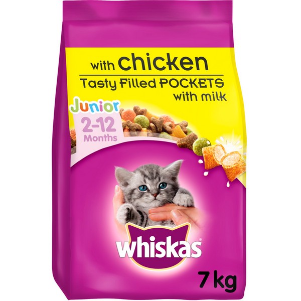 WHISKAS 2-12mths Cat Complete Dry with Chicken