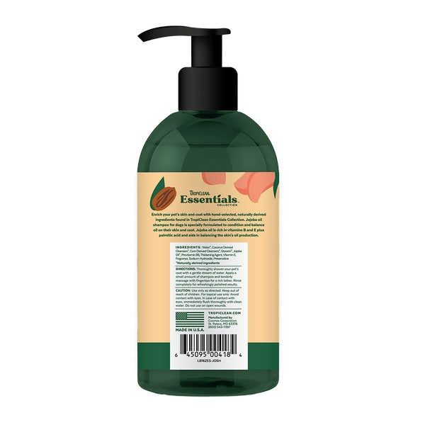 TropiClean Essentials Jojoba Oil Shampoo for Dogs 473ml