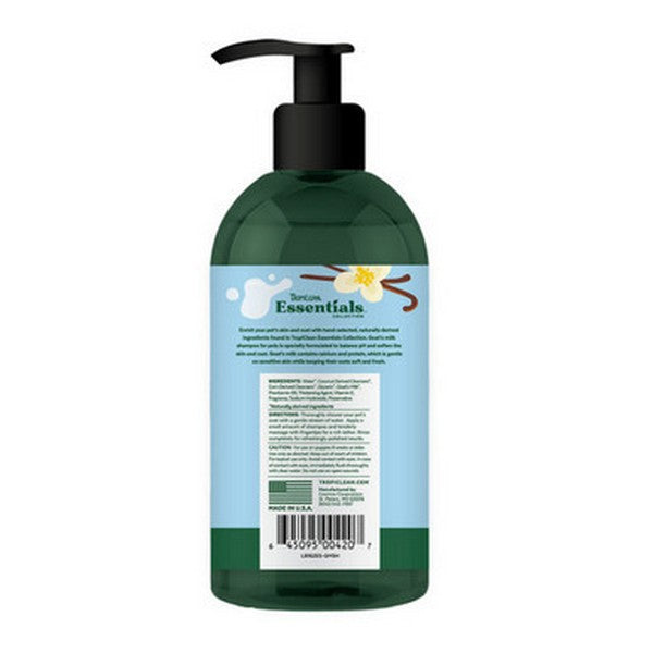 TropiClean Essentials Goats Milk Shampoo for Dogs Puppies and Cats 473ml