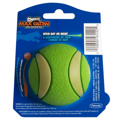 Chuckit! Max Glow Ultra Squeaker 1Pk Medium 6.3cm