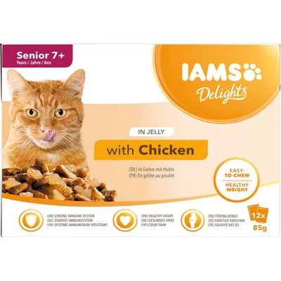 IAMS Delights Senior Chicken in Jelly 12pk