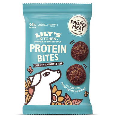 Lilys Kitchen Turkey and Whitefish Protein Bites for Dogs 40g