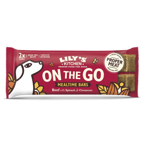 Lilys Kitchen Dog On The Go Bar Beef 40g