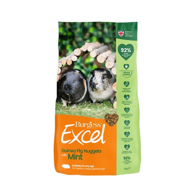 Burgess Excel Adult Guinea Pig Nuggets with Mint 3kg