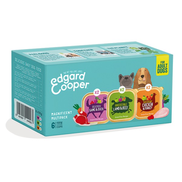 Edgard & Cooper Wet Multipack Cup for Dogs 6x100g