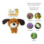 Aromadog Rescue Big Head Stuffingless Flattie Dog  Toy with Lavendar  Essential Oils