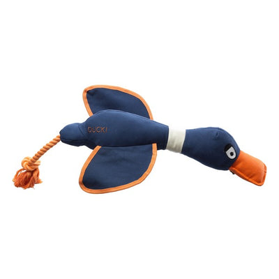 House of Paws Navy Duck Canvas Thrower Dog Toy