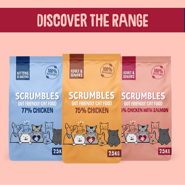 Scrumbles Dry Cat Food Adult - Multiple Flavours