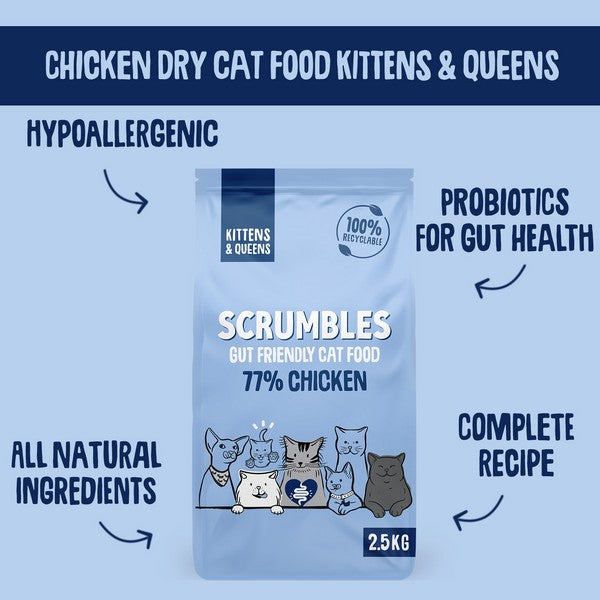 Scrumbles Dry Cat Food Kitten Chicken