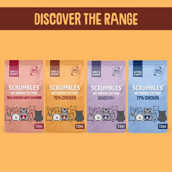 Scrumbles Dry Cat Food Adult - Multiple Flavours