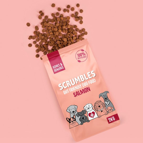 Scrumbles Dry Dog Food Adult Salmon 2kg