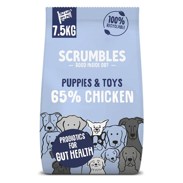 Scrumbles Dry Dog Food Puppy Chicken 7.5kg