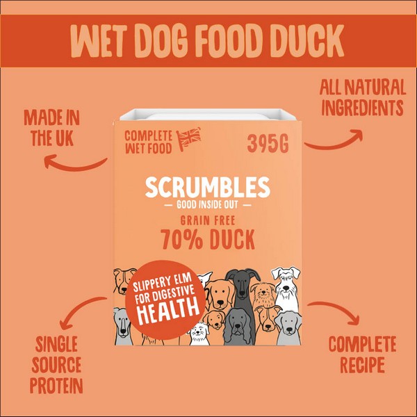 Scrumbles Wet Dog Food Duck 395g