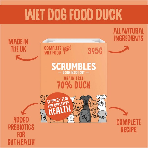 Scrumbles Wet Dog Food Duck 395g