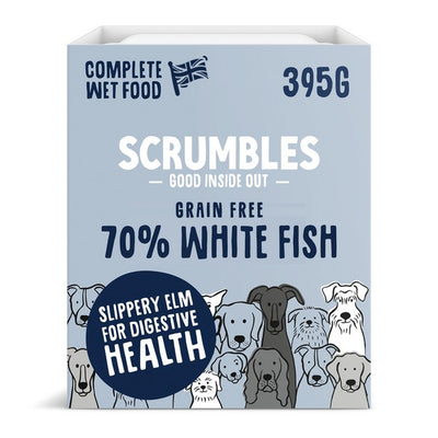 Scrumbles Wet Dog Food White Fish 395g