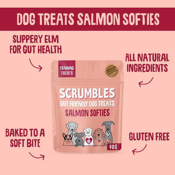 Scrumbles Dog Treats Softies Salmon Training Treats 90g