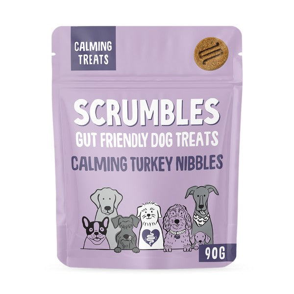 Scrumbles Dog Treats Nibbles Turkey Calming Treats 100g