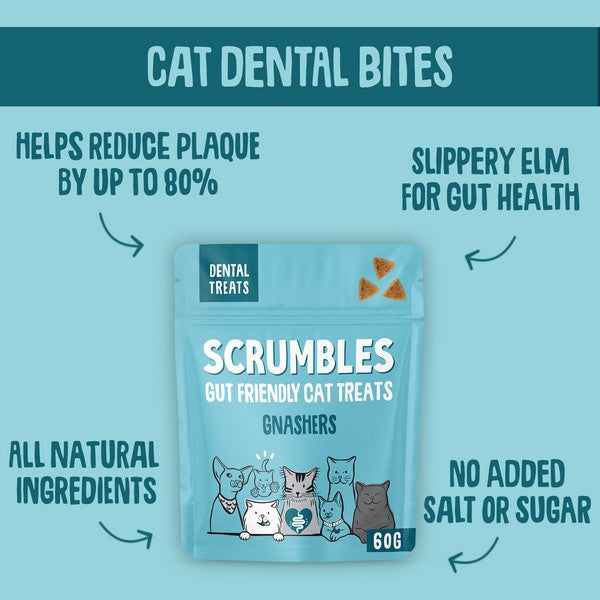 Scrumbles Cat Treats Gnashers Dental Bites 60g