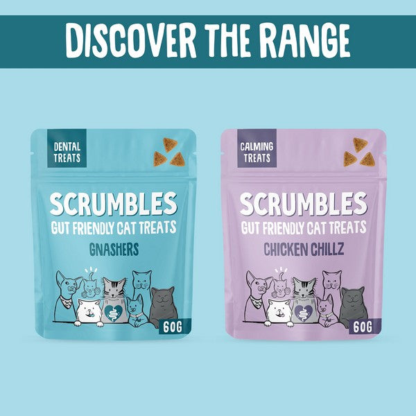 Scrumbles Cat Treats Gnashers Dental Bites 60g