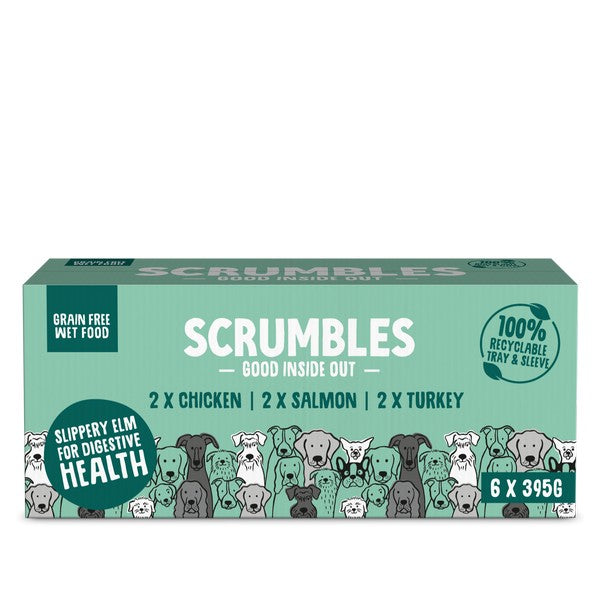 Scrumbles Wet Dog Food Variety Pack 6x 395g