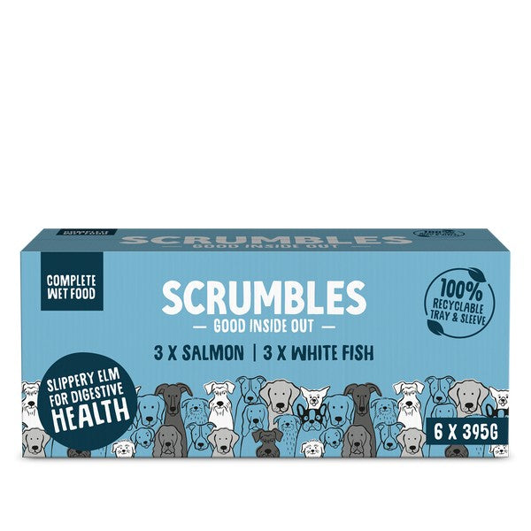 Scrumbles Wet Dog Food Fish Variety Pack 6x 395g