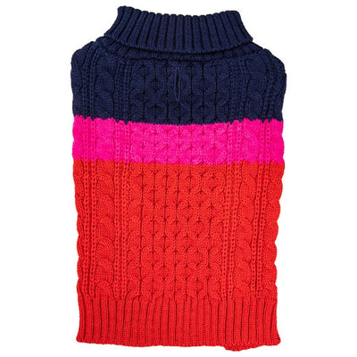 Sotnos Colour Block Red & Pink Sweater Medium