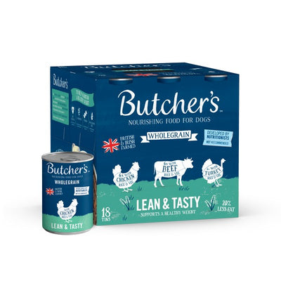 Butchers Lean and Tasty Low Fat Dog Food Tins 18x390g