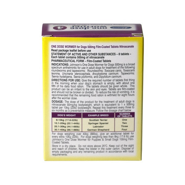 JVP One Dose Wormer for Extra Large Dog Size 4