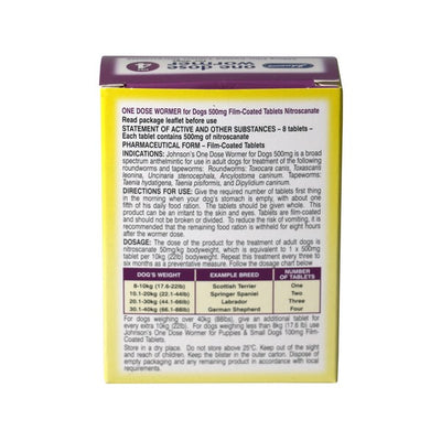 JVP One Dose Wormer for Extra Large Dog Size 4