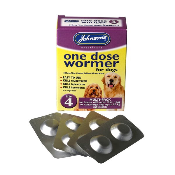 JVP One Dose Wormer for Extra Large Dog Size 4