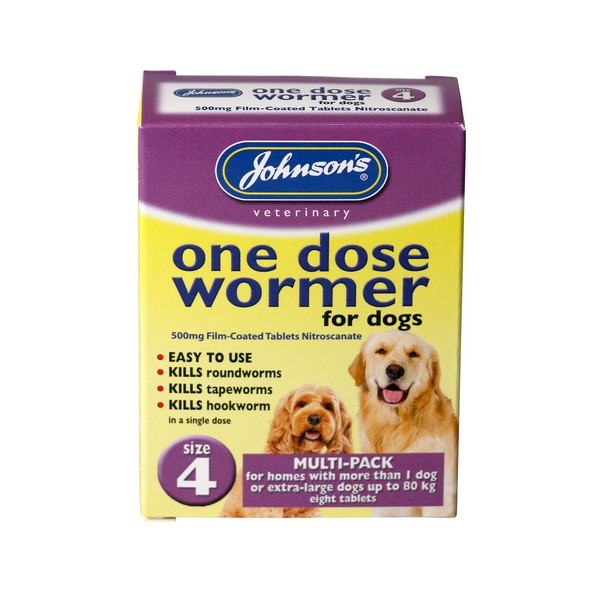 JVP One Dose Wormer for Extra Large Dog Size 4