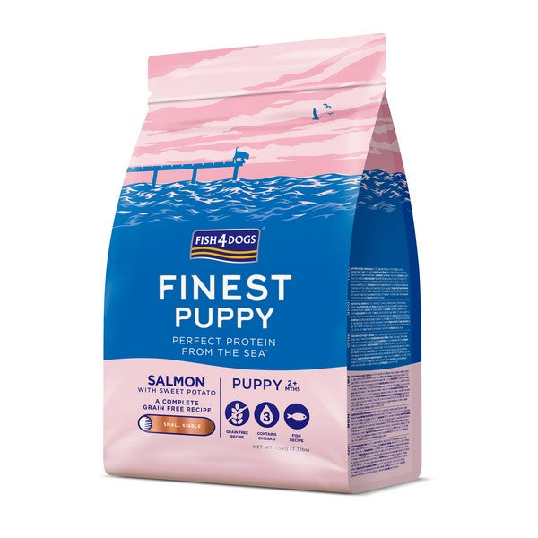 Fish4Dogs Finest Puppy White Fish & Salmon With Potato Kibble