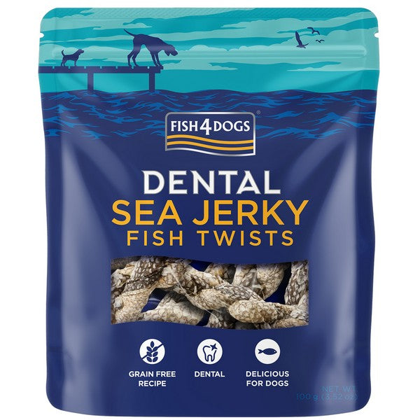 Fish4Dogs Dental Sea Jerky Fish Twists 100g